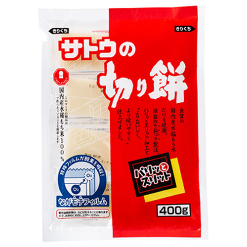 サトウ食品 サトウの切り餅 パリッとスリット 400g×20袋入|一般食品 もち 小分け