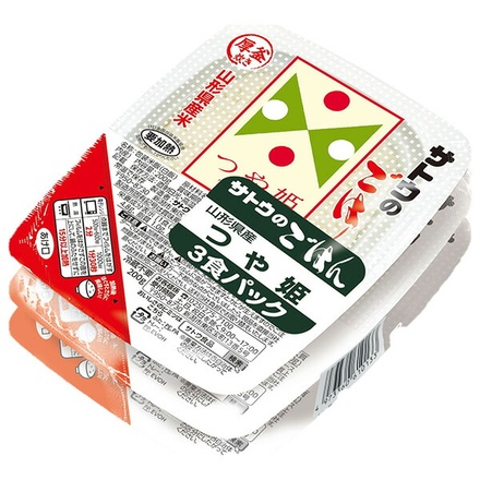 サトウ食品 サトウのごはん 山形県産つや姫 3食パック (200g×3食)×12個入×(2ケース)|さとうのごはん レトルト サトウの ご飯 米