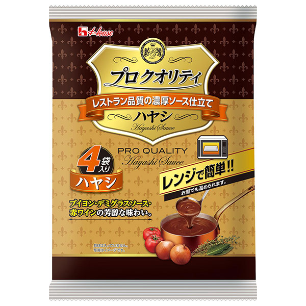 ハウス食品 プロ クオリティ ハヤシソース 4袋入り 540g(135g×4袋)×6袋入|一般食品 レトルト ハヤシソース