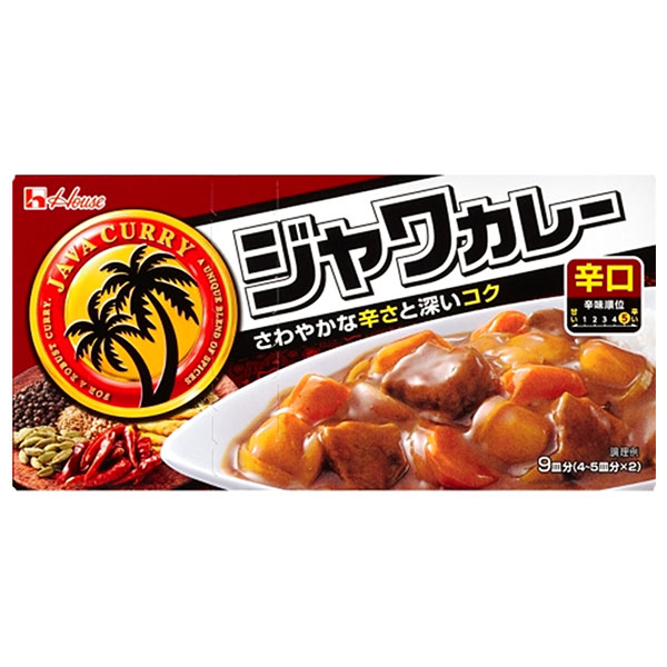 ハウス食品 ジャワカレー 辛口 185g×10個入×(2ケース)|調味料、カレー ルウ