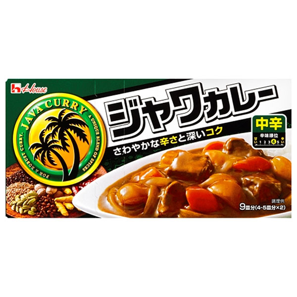 ハウス食品 ジャワカレー 中辛 185g×10個入×(2ケース)|調味料、カレー ルウ