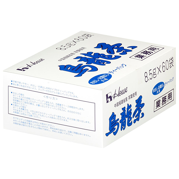 ハウス食品 業務用烏龍茶(水出し・お湯出し共用) 510g(8.5g×60袋)×1箱入|ティーバック 烏龍茶 袋