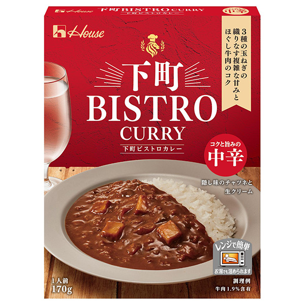 ハウス食品 下町BISTRO CURRY 中辛 170g×30個入|一般食品 レトルト カレー 中辛