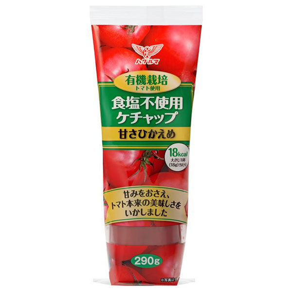 ハグルマ 有機栽培トマト使用 食塩不使用ケチャップ 290g×20本入|調味料 ケチャップ トマトケチャップ