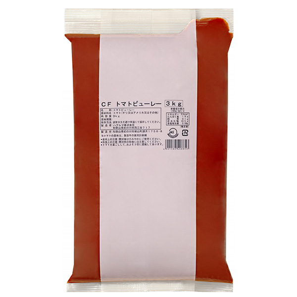 ハグルマ JAS CFトマトピューレ ピローパック 3kg×4袋入|トマト ピューレ トマトピューレ 調味料