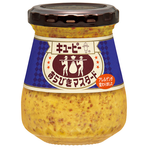 キューピー あらびきマスタード 90g瓶×12個入|調味料 食品 粒マスタード ビン