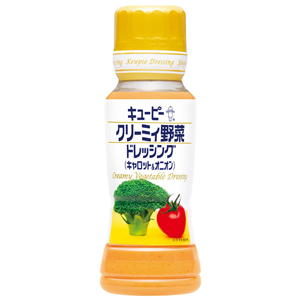 キューピー クリーミィ野菜 ドレッシング (キャロット&オニオン) 180mlペットボトル×12本入|調味料 食品 ドレッシング PET 野菜 人参 オニオン