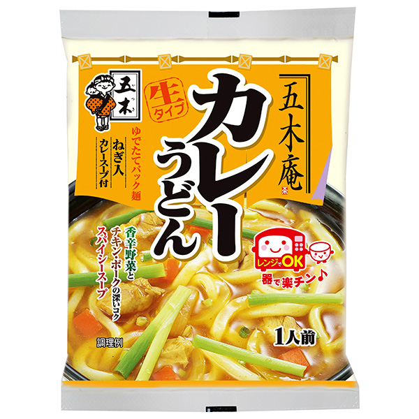 五木食品 五木庵カレーうどん 生タイプ 225g×20個入|うどん カレー 袋麺 ウドン 生タイプ麺 五木