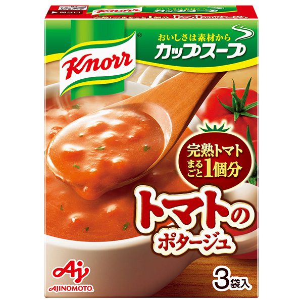 味の素 クノール カップスープ 完熟トマトまるごと1個分使ったポタージュ (17.0g×3袋)×10箱入|スープ ポタージュ インスタント 野菜 とまと