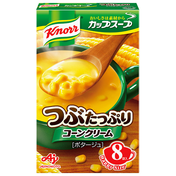 味の素 クノール カップスープ つぶたっぷりコーンクリーム (16.1g×8袋)×6箱入|コーンポタージュ インスタント 即席 スープ