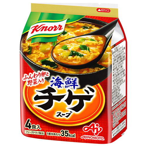 味の素 クノール海鮮チゲ スープ 4食入 37.6g×10袋入|スープ インスタント フリーズドライ