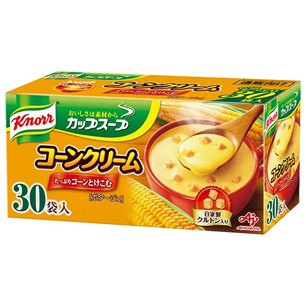 味の素 クノール カップスープ コーンクリーム (18.6g×30袋)×1箱入×(2ケース)|コーン コーンクリーム スープ
