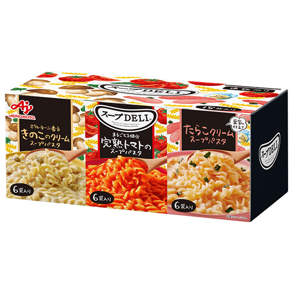 味の素 クノール スープDELI トマト/きのこ/たらこ 18袋×1箱入|スープ インスタント