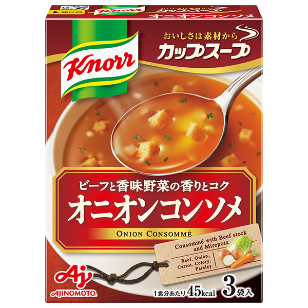 味の素 クノール カップスープ オニオンコンソメ (11.3g×3袋)×10箱入|インスタント食品 スープ コンソメ