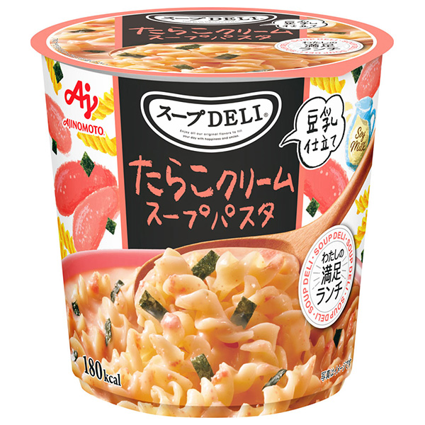 味の素 クノール スープDELI たらこクリームスープパスタ 豆乳仕立て(容器入り) 44.2g×12(6×2)個入|インスタント食品 スープデリ 即席