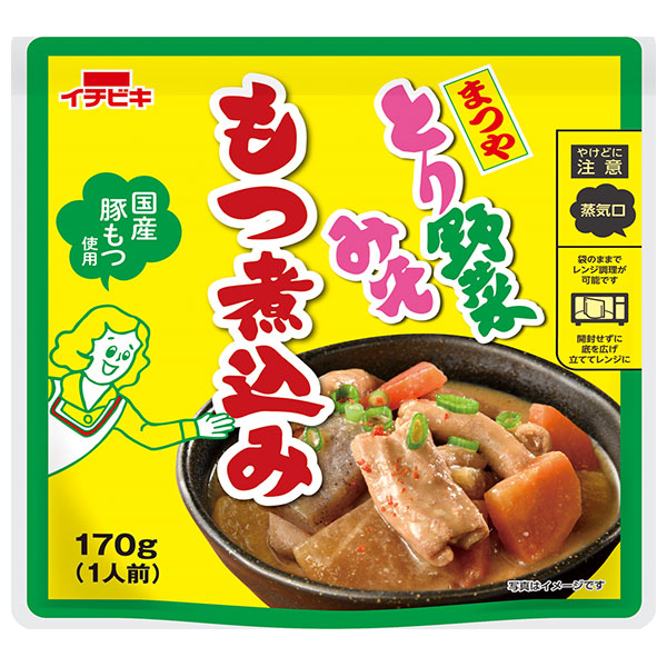 イチビキ とり野菜みそ もつ煮込み 170g×10個入×(2ケース)|そうざい 惣菜 もつ みそ 味噌