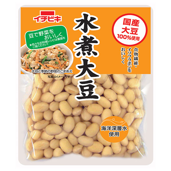イチビキ 国産 水煮大豆 140g×12袋入|一般食品 惣菜 国産大豆 食物繊維
