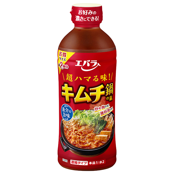 エバラ食品 キムチ鍋の素 500ml×12本入|だし 鍋スープ 濃縮 キムチ 素 鍋