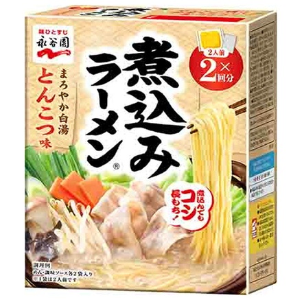 永谷園 煮込みラーメン とんこつ味 286.8g(2人前×2回分)×4箱入|ラーメン 煮込み とんこつ 鍋 2人前 2回分 鍋の素 鍋つゆ 雑炊 おいしい