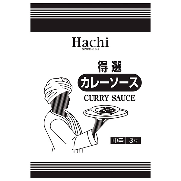 ハチ食品 得選カレーソース 中辛 3kg×4袋入×(2ケース)|一般食品 レトルト カレーソース 中辛