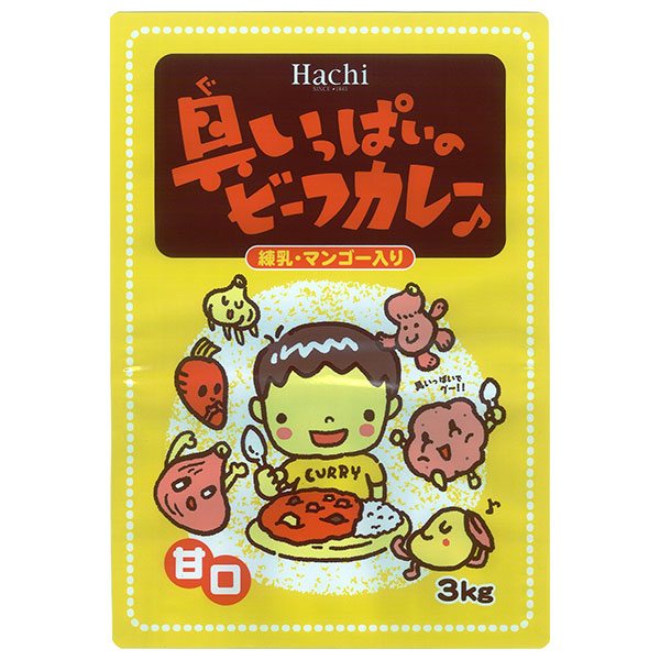 ハチ食品 具いっぱいのビーフカレー 甘口 3kg×4袋入|一般食品 レトルト ビーフカレー 甘口