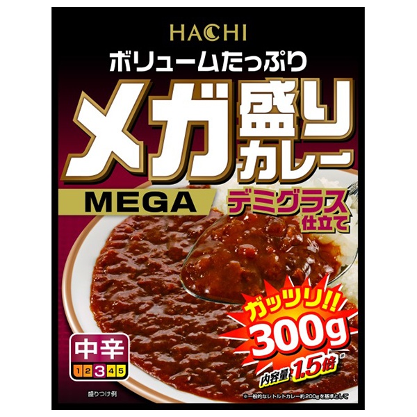 ハチ食品 メガ盛りカレー デミグラス仕立て 300g×22個入|レトルト食品 カレー