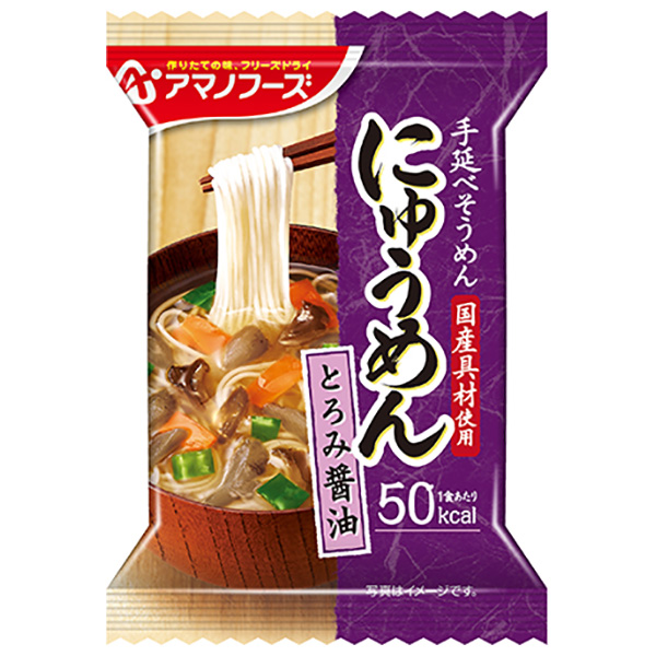 アマノフーズ フリーズドライ にゅうめん とろみ醤油 4食×12箱入|一般食品 インスタント食品 即席