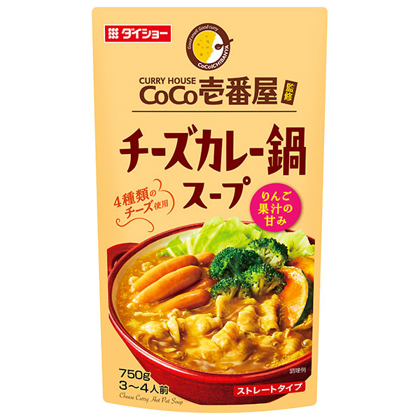 ダイショー CoCo壱番屋監修 チーズカレー鍋スープ 750g×10袋入|一般食品 調味料 鍋スープ