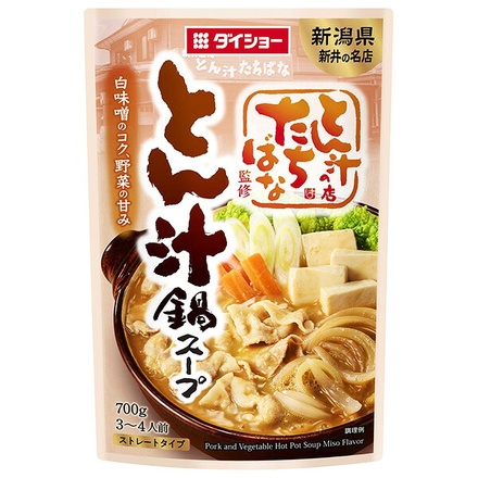 ダイショー とん汁の店たちばな監修 とん汁鍋スープ 700g×10袋入|一般食品 調味料 スープ 鍋用スープ 豚汁鍋 とん汁鍋
