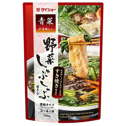 ダイショー 青菜が美味しい 野菜しゃぶ すき焼き仕立て 700g×10袋入|一般食品 調味料 スープ 鍋用スープ 野菜鍋 しゃぶしゃぶ用