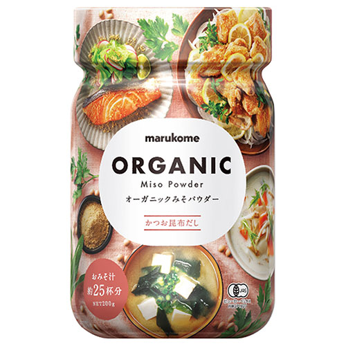 マルコメ オーガニックみそパウダー かつお昆布だし 200g×6本入|調味料 味噌 粉末 まるこめ