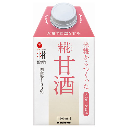 マルコメ プラス糀 米糀からつくった糀甘酒LL 500ml紙パック×12本入|米麹 ノンアルコール あまざけ 国産米 まるこめ