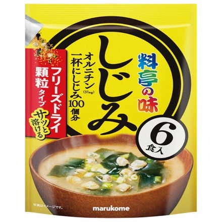 マルコメ お徳用 FD 顆粒 料亭の味 しじみ 6食×6袋入|即席 インスタント 味噌汁 まるこめ フリーズドライ しじみ シジミ