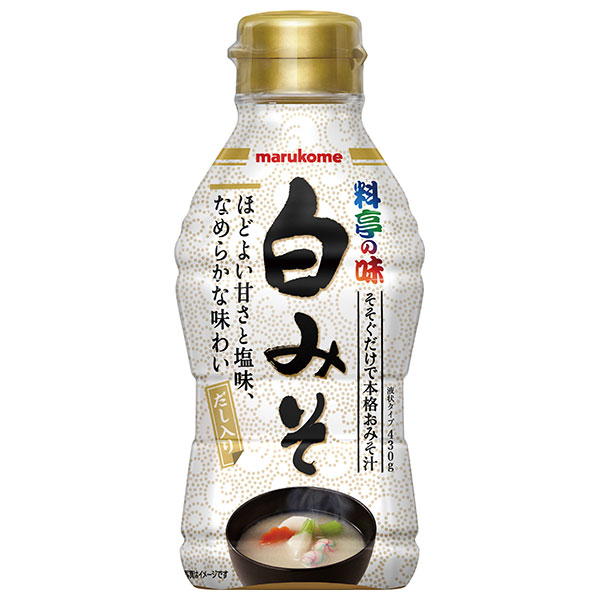 マルコメ 液みそ 白みそ 430g×10本入|調味料 味噌 米みそ だし入り まるこめ