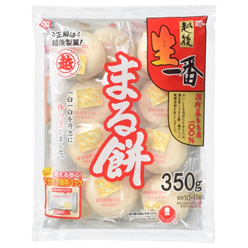 越後製菓 生一番 まるもち 350g×20袋入|もち米 丸餅 正月 餅 個包装