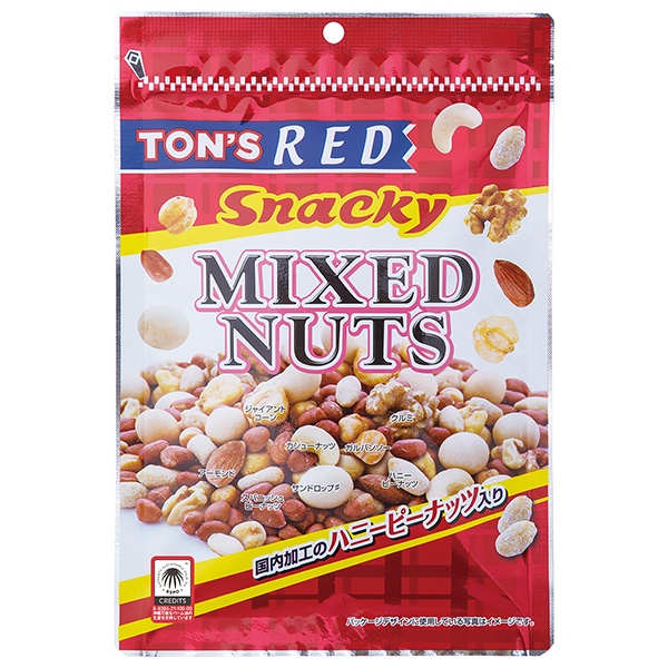 東洋ナッツ トン レッド スナッキー ミックスナッツ 170g×10袋入|ナッツ お菓子 おつまみ 落花生 アーモンド