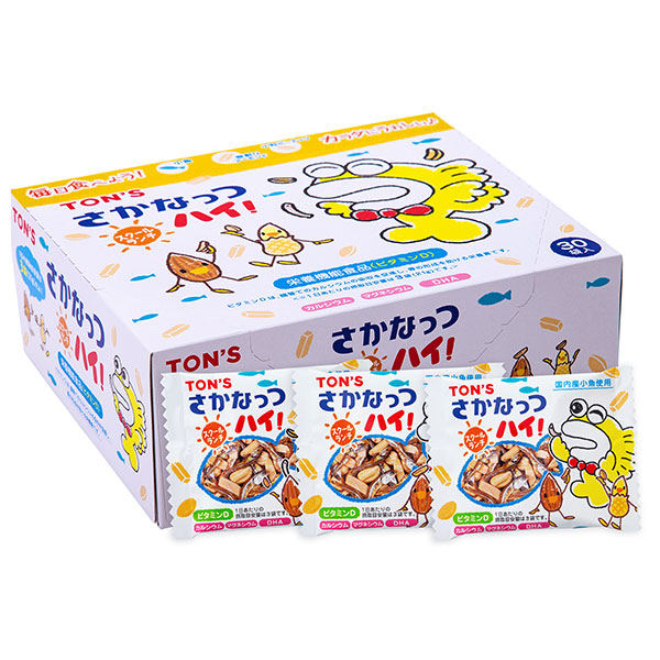東洋ナッツ トン スクールランチ さかなっつハイ! (7g×30袋)×1箱入|小魚 アーモンド ミックスナッツ カルシウム
