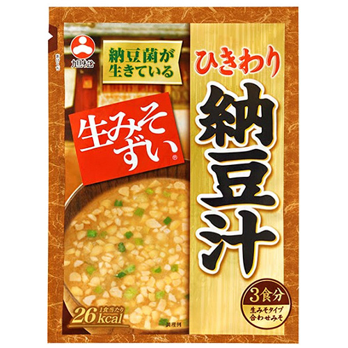 旭松 袋入生みそずい ひきわり納豆汁3食 46.5g×10袋入|味噌汁 みそ汁 納豆 ひきわり納豆 納豆汁