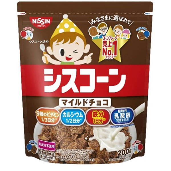 日清シスコ シスコーン マイルドチョコ 200g×8袋入 メーカー 問屋直送|一般食品 健康食品 袋 コーンフレーク