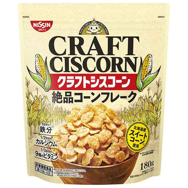 日清シスコ クラフト シスコーン 180g×8袋入|健康食品 袋 コーンフレーク 栄養機能食品 鉄分 カルシウム ビタミン スイートコーン