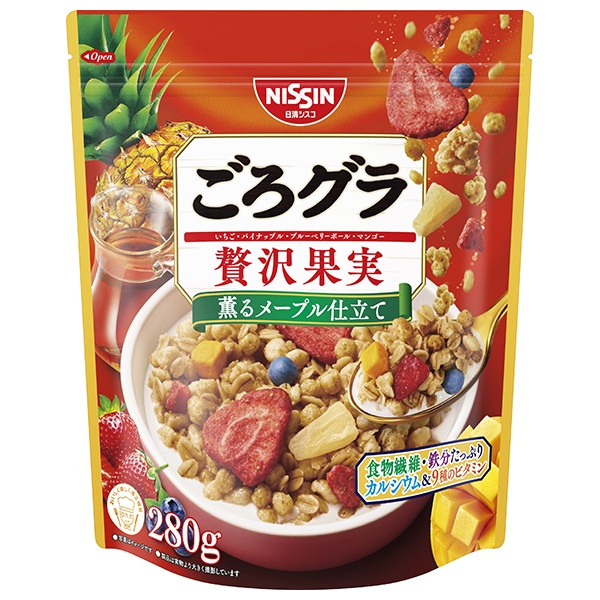 日清シスコ ごろグラ 贅沢果実 280g×6袋入 メーカー 問屋直送|グラノーラ シリアル フルーツ 朝食 ロカボ