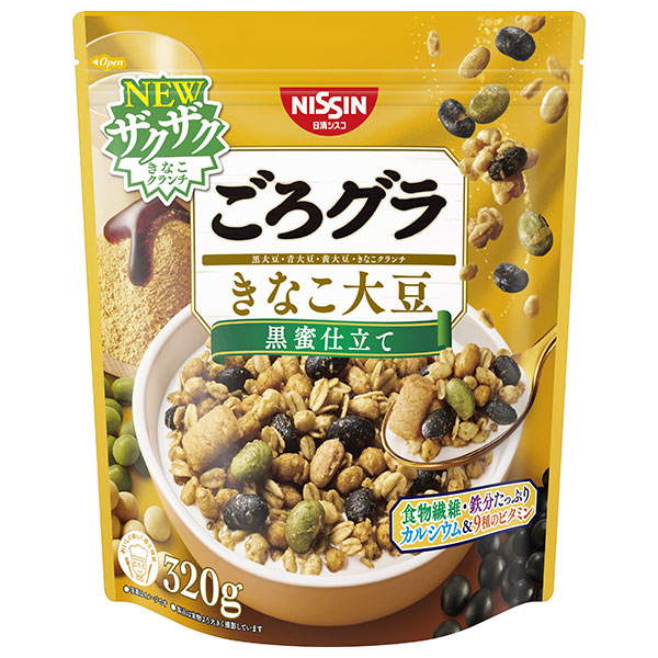 日清シスコ ごろグラ きなこ大豆 320g×6袋入|グラノーラ シリアル 大豆 豆 朝食