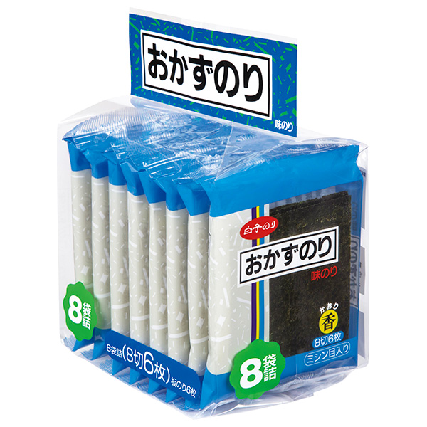 白子のり おかずのり 香(味のり) 8袋(8切6枚)×20袋入|味付のり 海苔 あじのり 味つけのり