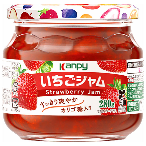 カンピー いちごジャム 280g瓶×6個入|ジャム いちご イチゴ 苺 中糖度ジャム 苺ジャム スプレッド 朝食ジャム