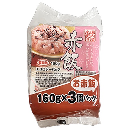 ドリームズファーム 赤飯 (160g×3P)×12個入|一般食品 レトルト食品 ご飯 国産 赤飯