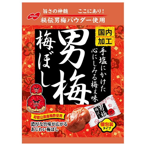 ノーベル製菓 男梅梅ぼし 52g×6袋入|お菓子 うめ 袋 男梅