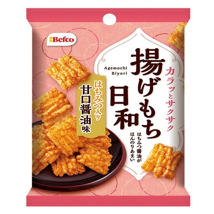 栗山米菓 揚げもち日和 甘口醤油 60g×16袋入 メーカー 問屋直送|おつまみ せんべい あられ おかき 甘口醤油 醤油味 お菓子 和菓子