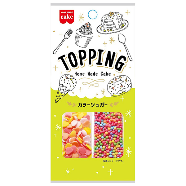 ネコポス 共立食品 トッピング カラーシュガー 8g×5袋入| 全国菓子材料 製菓材料 トッピング 砂糖