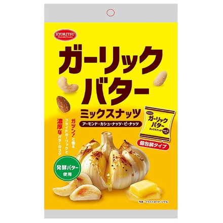 共立食品 ミックスナッツ ガーリックバター 90g×6袋入|ガーリック 味 6P カロリー レビュー おつまみ 原材料 美味しい 値段 販売店