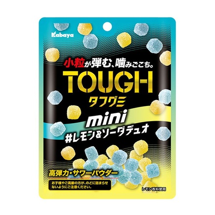 ネコポス カバヤ タフグミ miniレモン&ソーダデュオ 80g×6袋入| 全国タフグミ レモン ソーダ デュオ ハードグミ レビュー